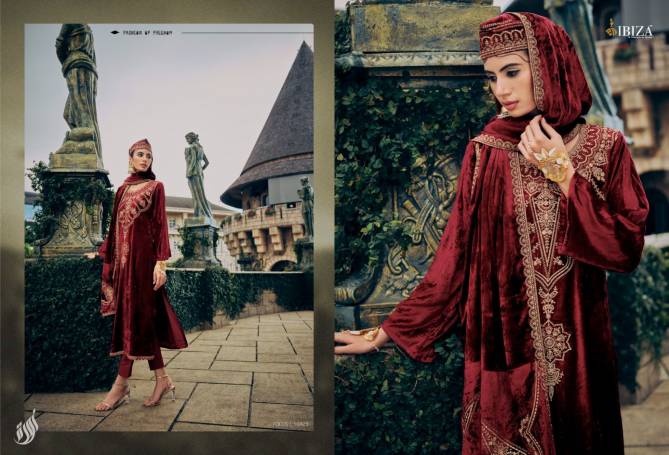Pink Velvet By Ibiza Velvet Designer Pakistani Suit Catalog